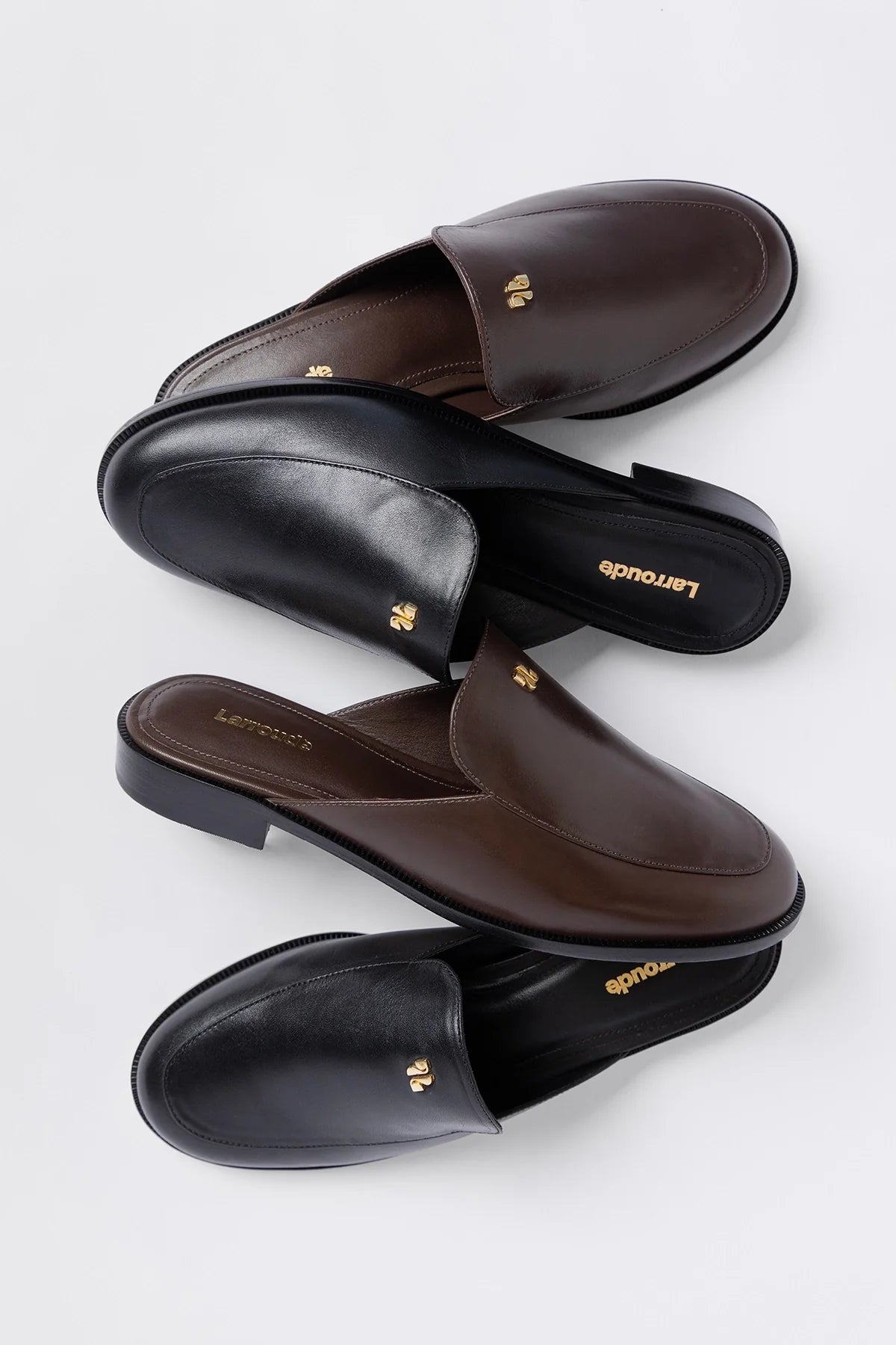 Margaux Mule Black Leather - Larroude