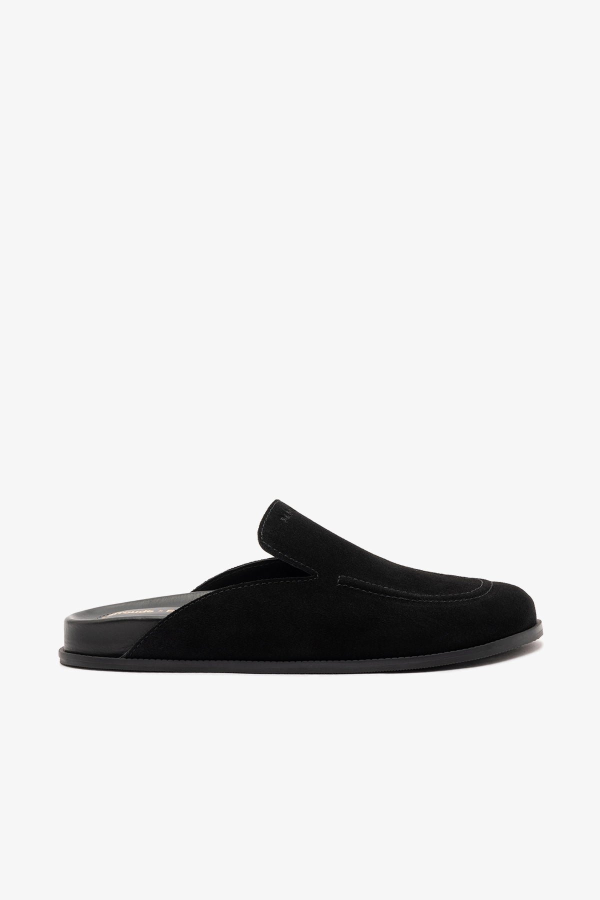 Larroudé x Parke Clog In Black Suede - Larroude