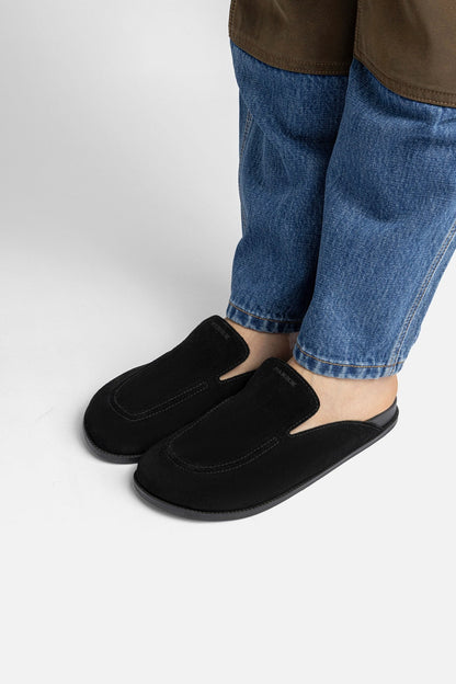Larroudé x Parke Clog In Black Suede - Larroude