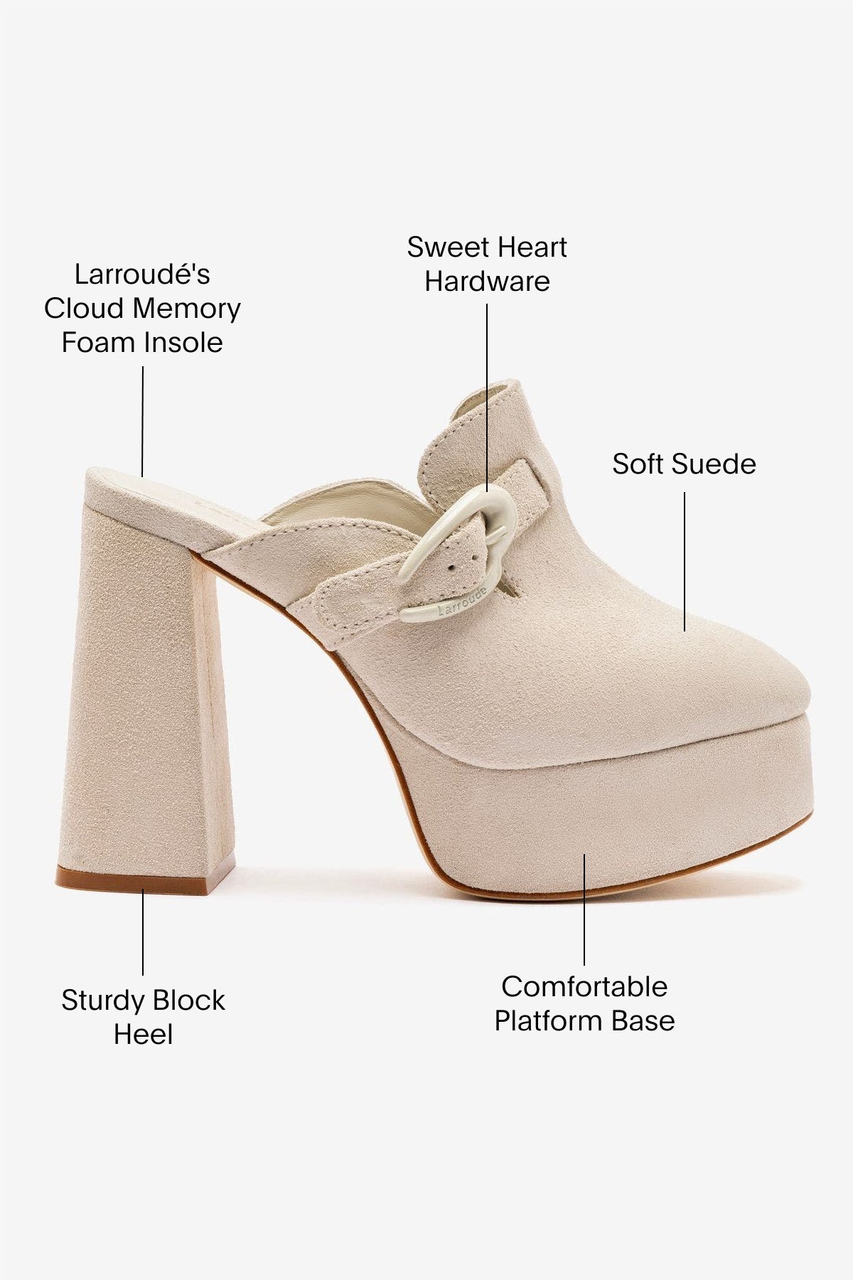 Dolly Verona Clog In Mushroom Grey Suede - Larroude