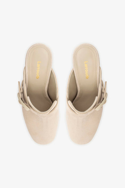 Dolly Verona Clog In Mushroom Grey Suede - Larroude
