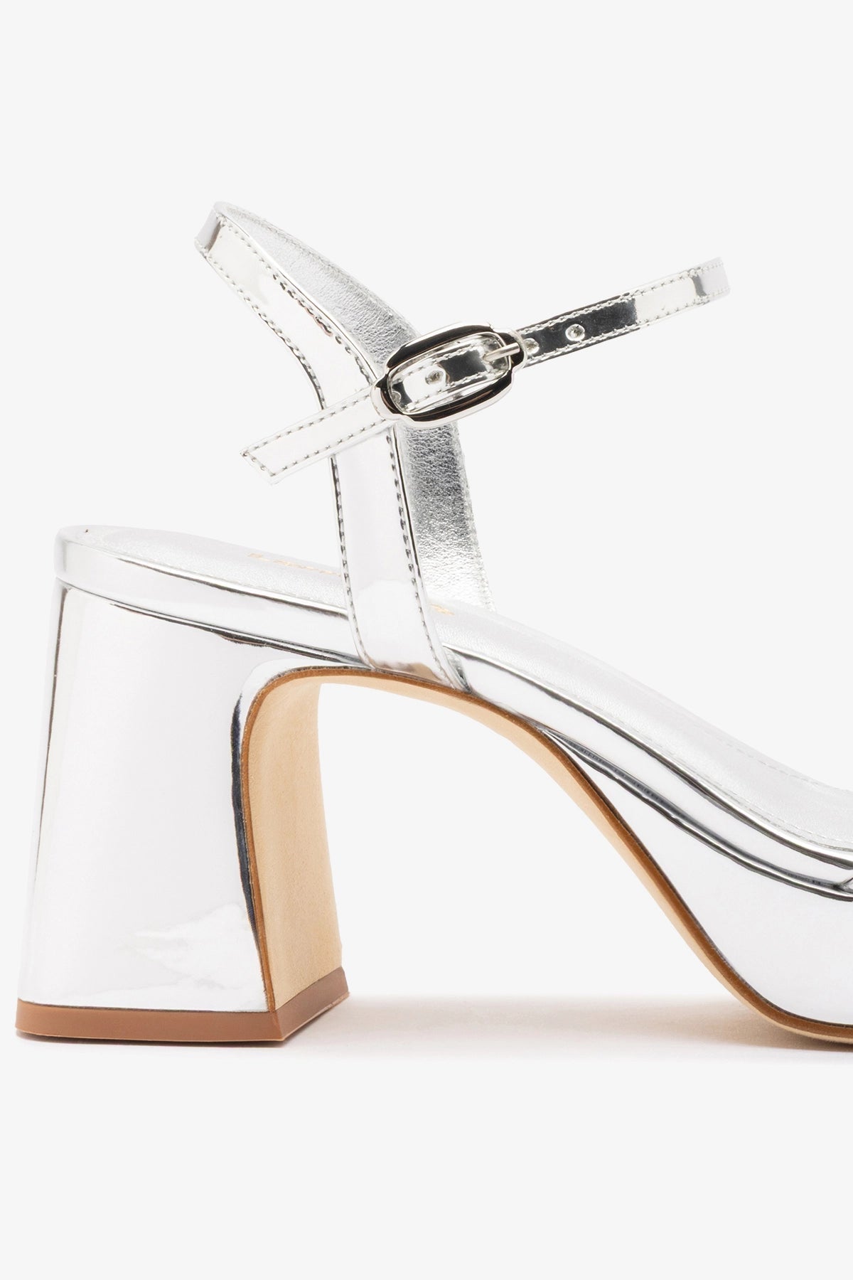 Bianca Low Sandal Silver Specchio - Larroude