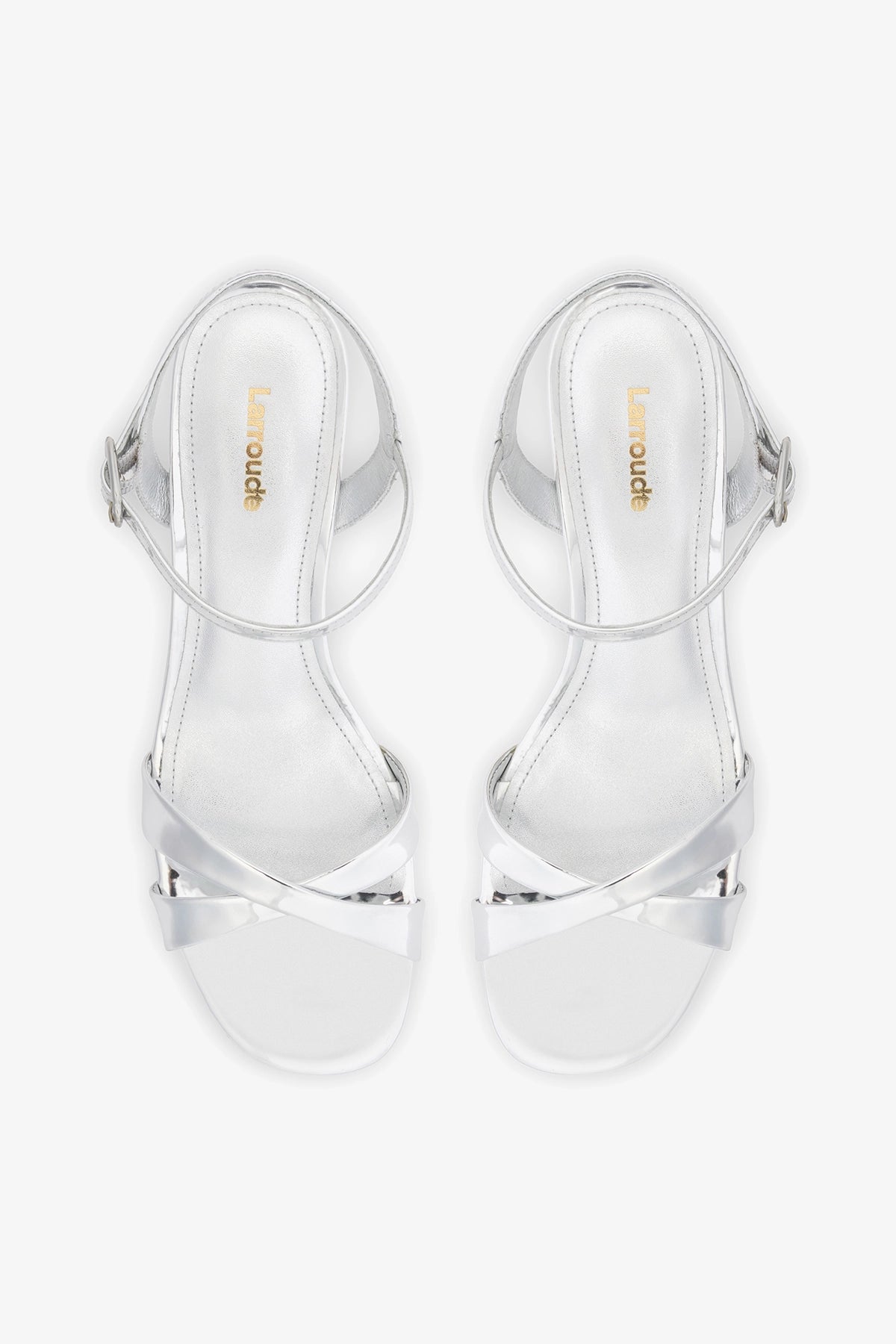 Bianca Low Sandal Silver Specchio - Larroude