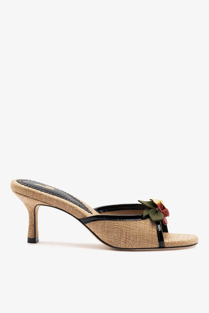 Juliette Mule Beige Raffia - Larroude