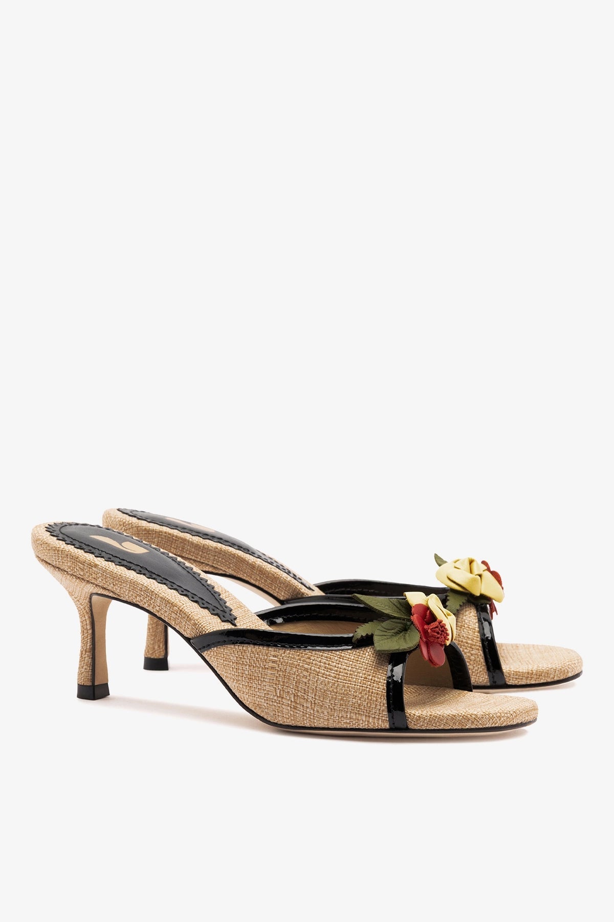 Juliette Mule Beige Raffia - Larroude