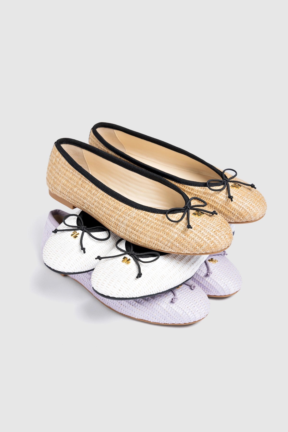 Pavlova Ballet Flat Natural Raffia - Larroude