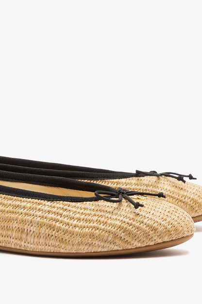 Pavlova Ballet Flat Natural Raffia - Larroude
