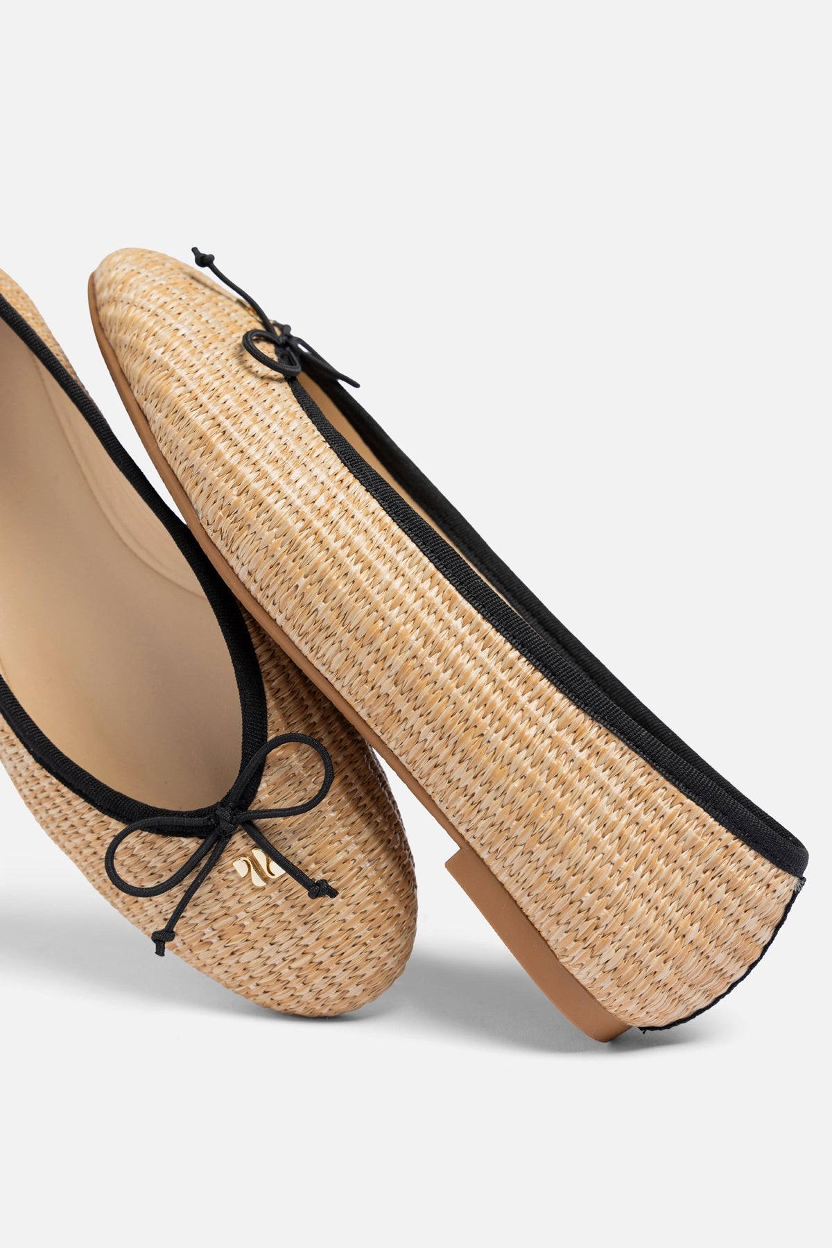 Pavlova Ballet Flat Natural Raffia - Larroude