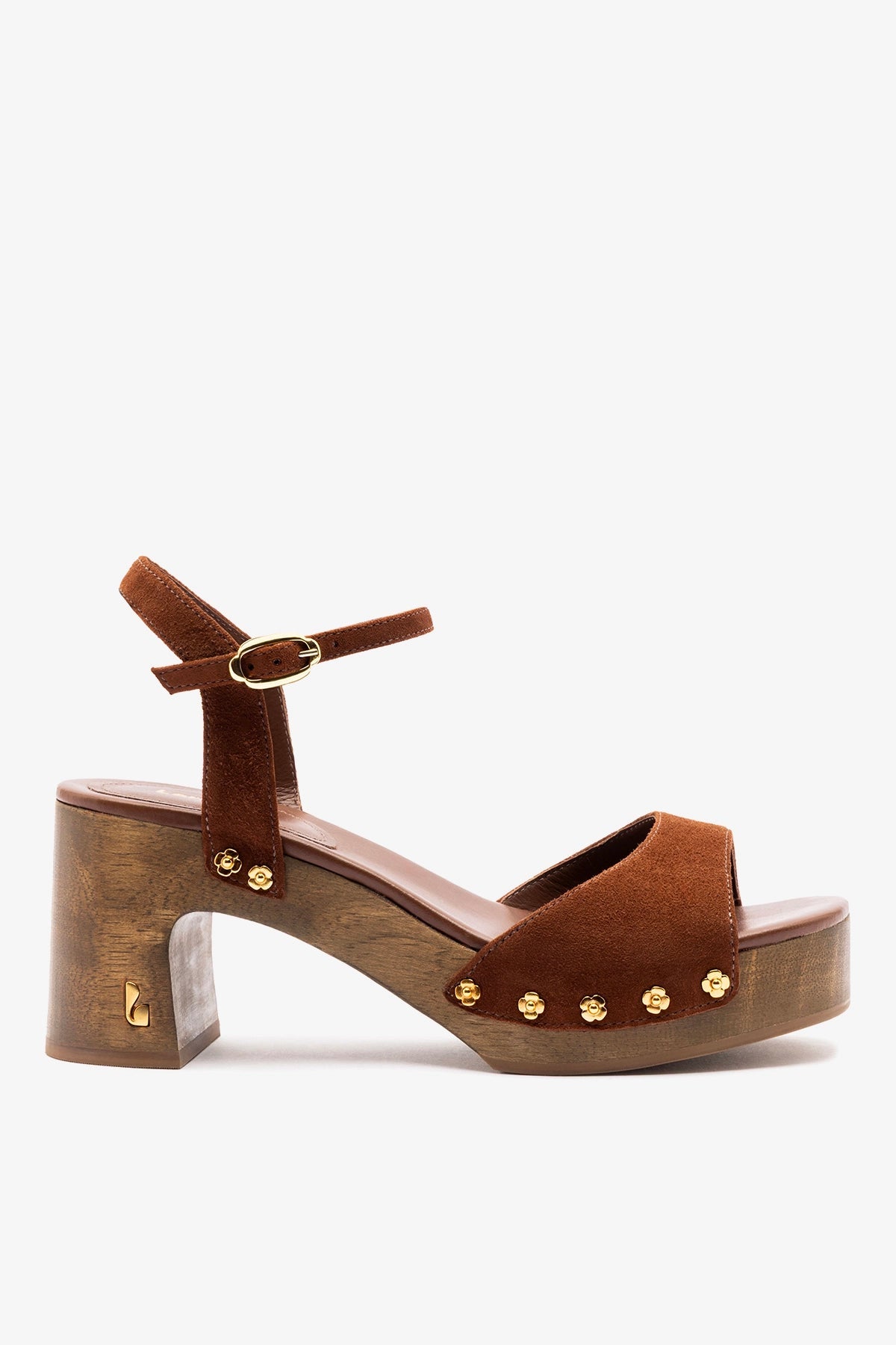 Willow Sandal Burnt Umber Suede - Larroude