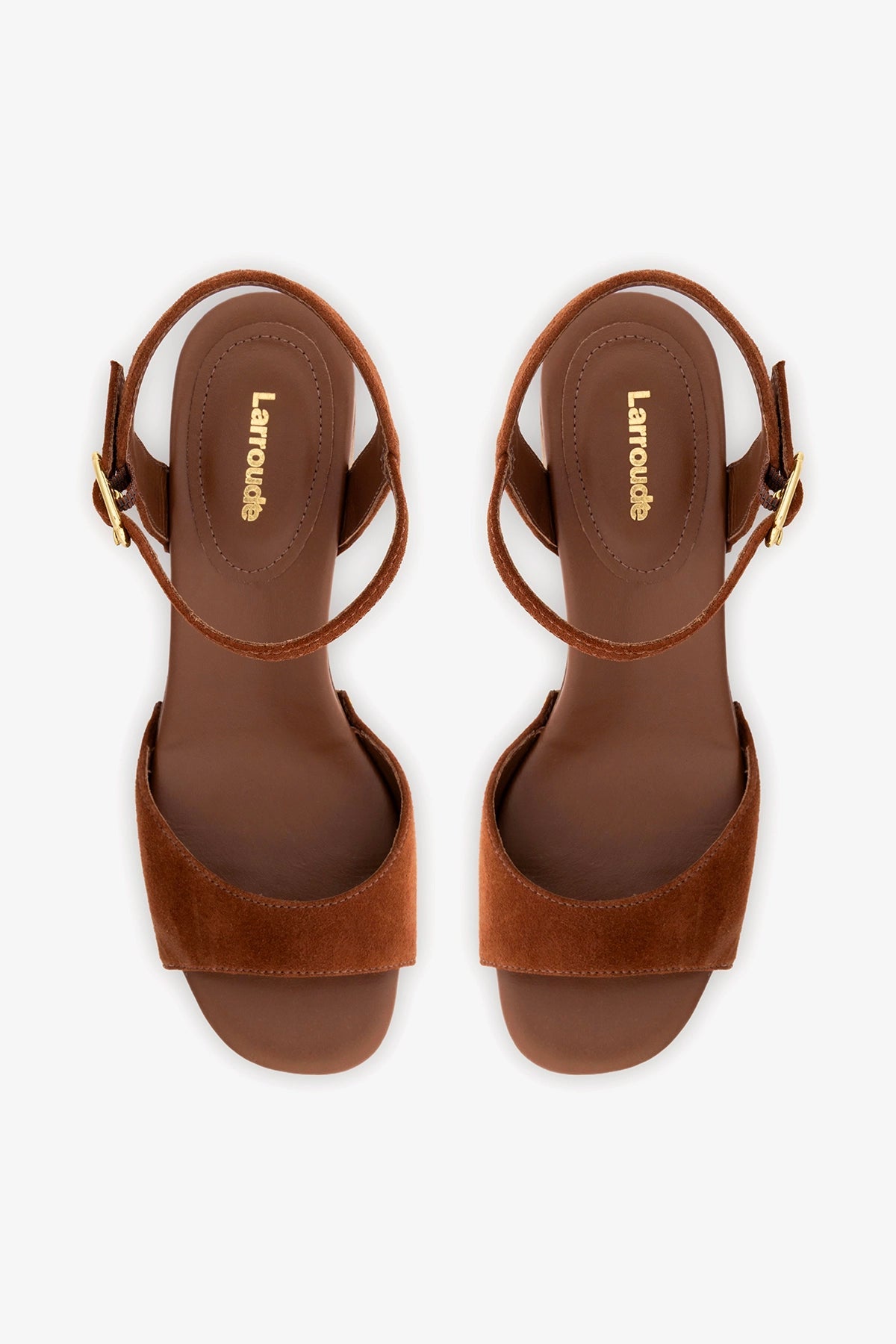 Willow Sandal Burnt Umber Suede - Larroude