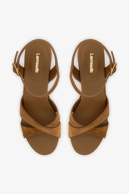 Talitha Sandal In Russet Suede - Larroude