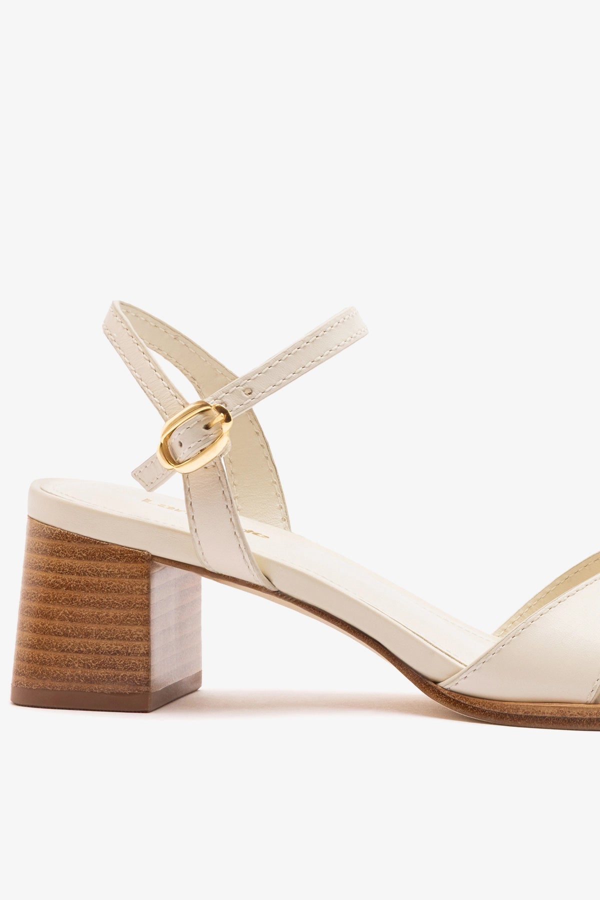 Roma Sandal Ivory Leather - Larroude