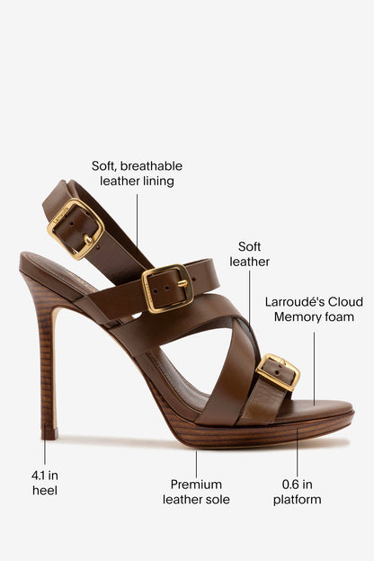 Patti Sandal Burnt Umber - Larroude