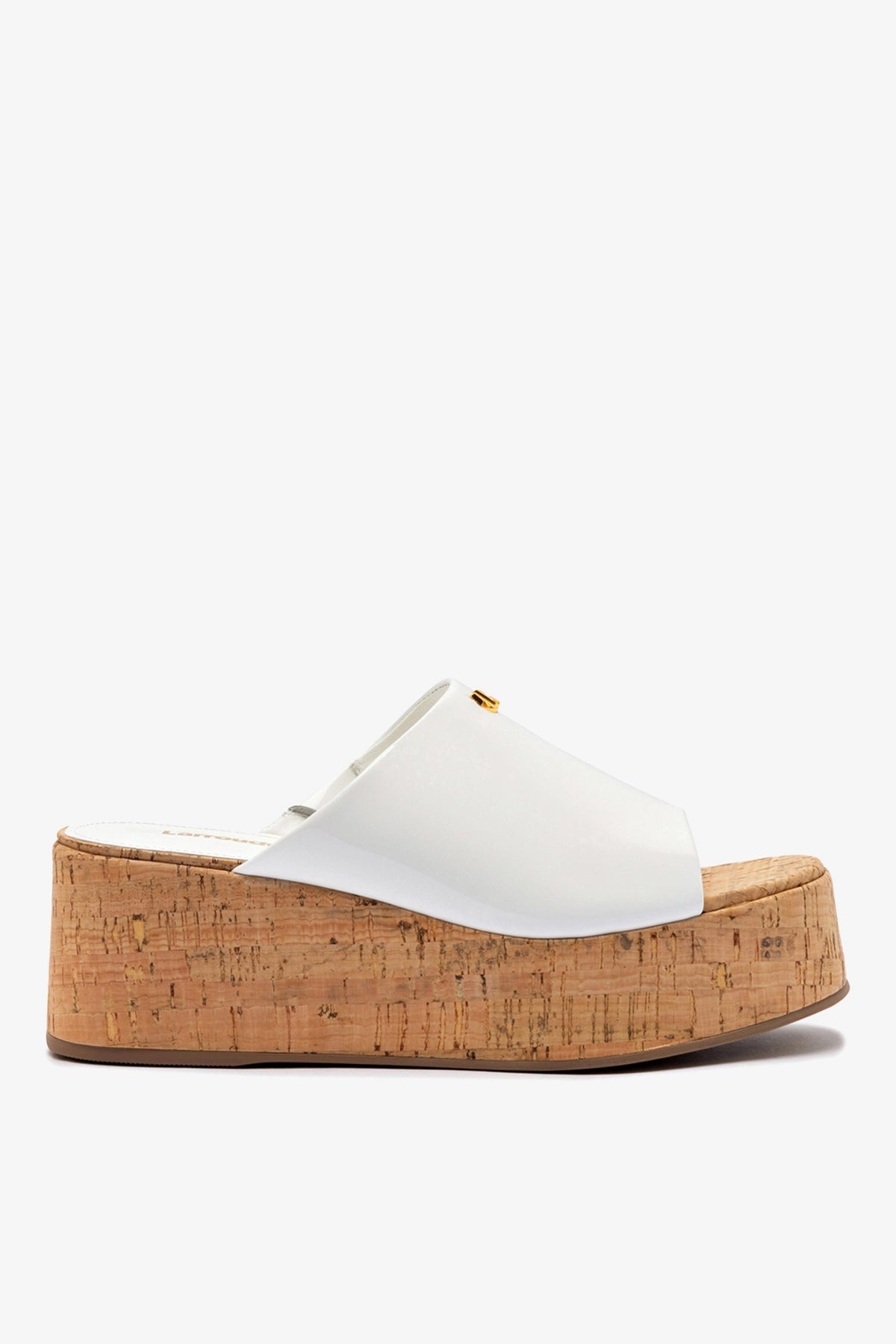Charli Mule In White Patent Leather - Larroude