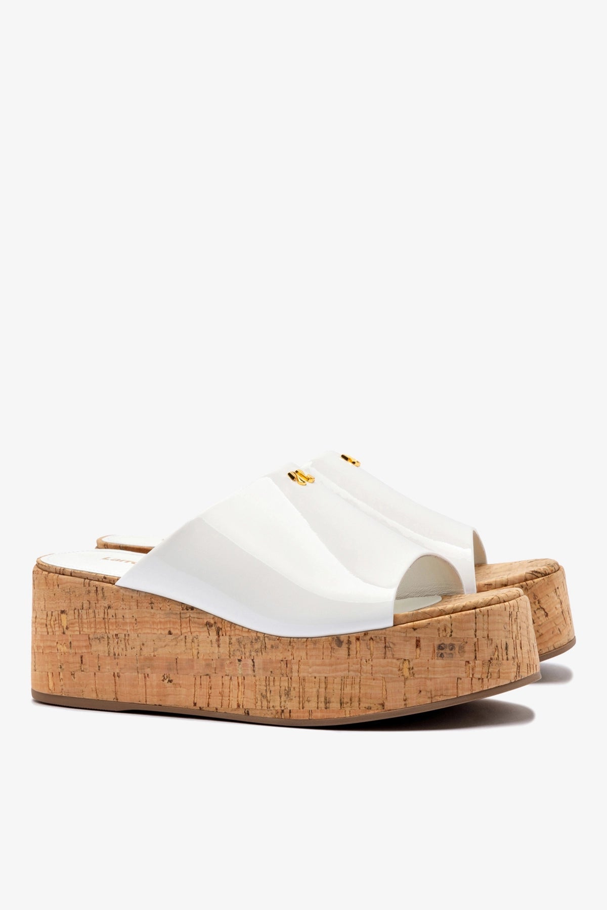 Charli Mule In White Patent Leather - Larroude