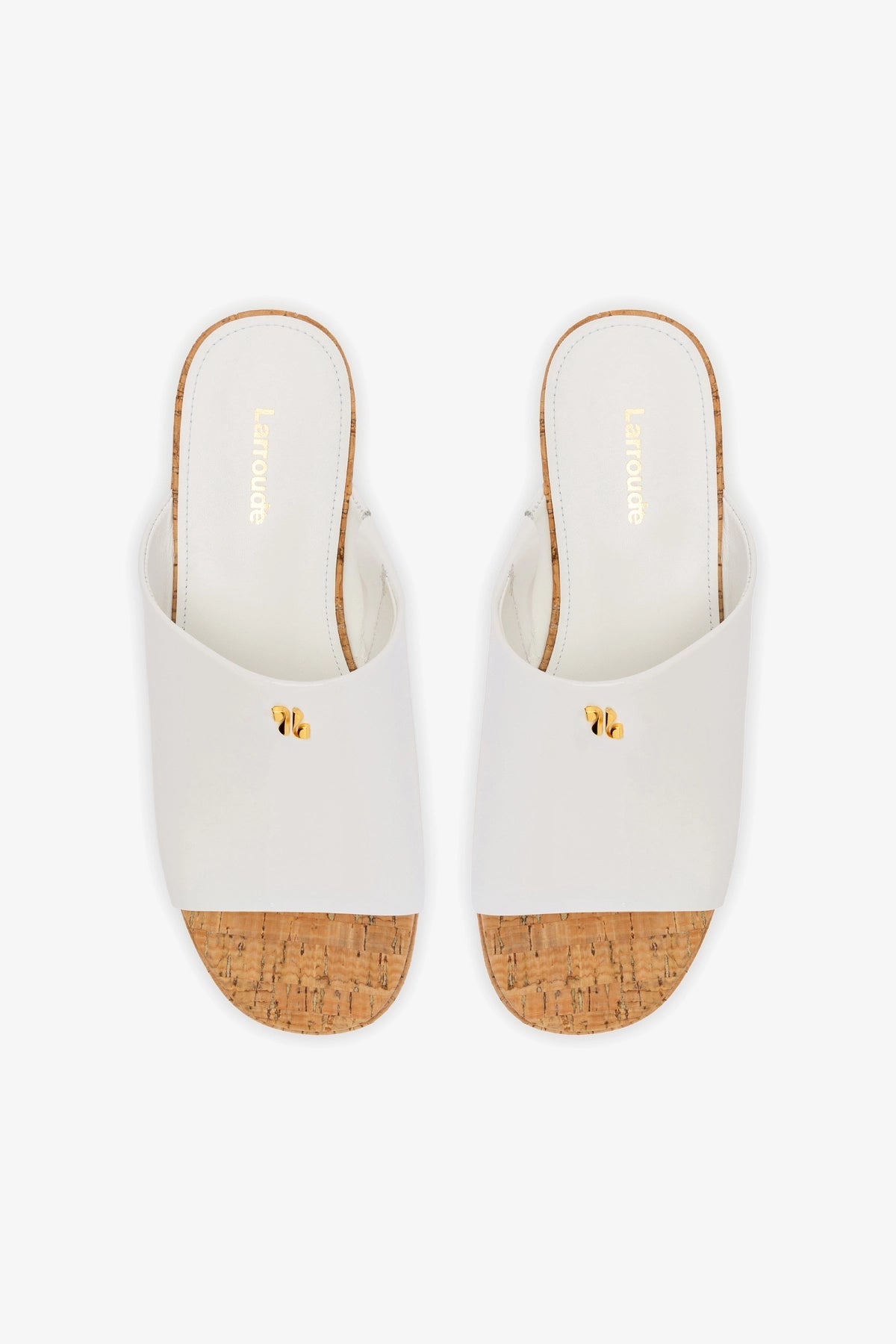 Charli Mule In White Patent Leather - Larroude