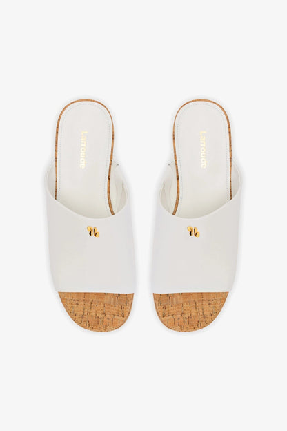 Charli Mule In White Patent Leather - Larroude