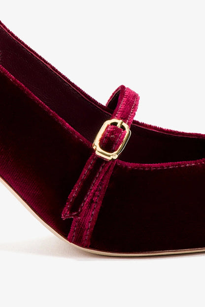 Ines Pump Wine Velvet - Larroude