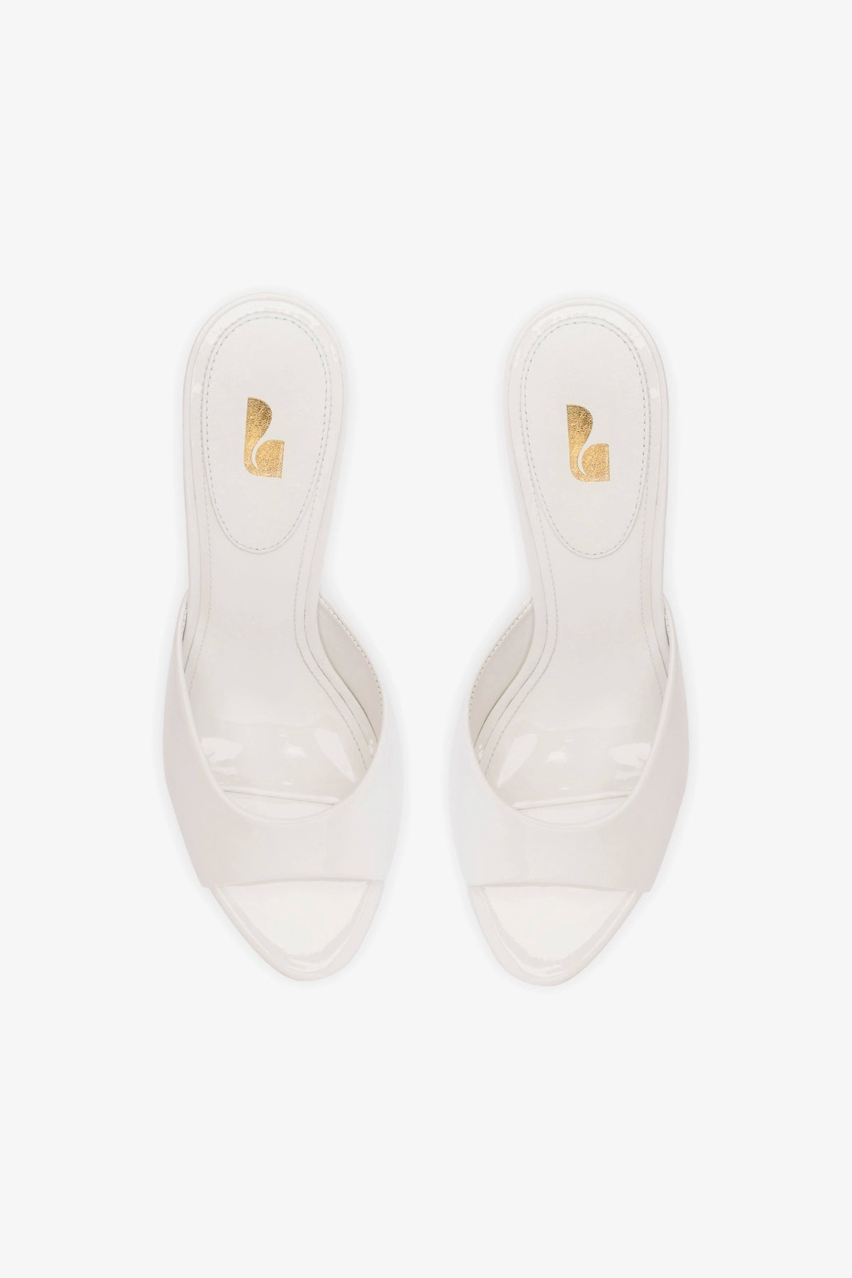 Jasmine Hi Mule In White Leather - Larroude