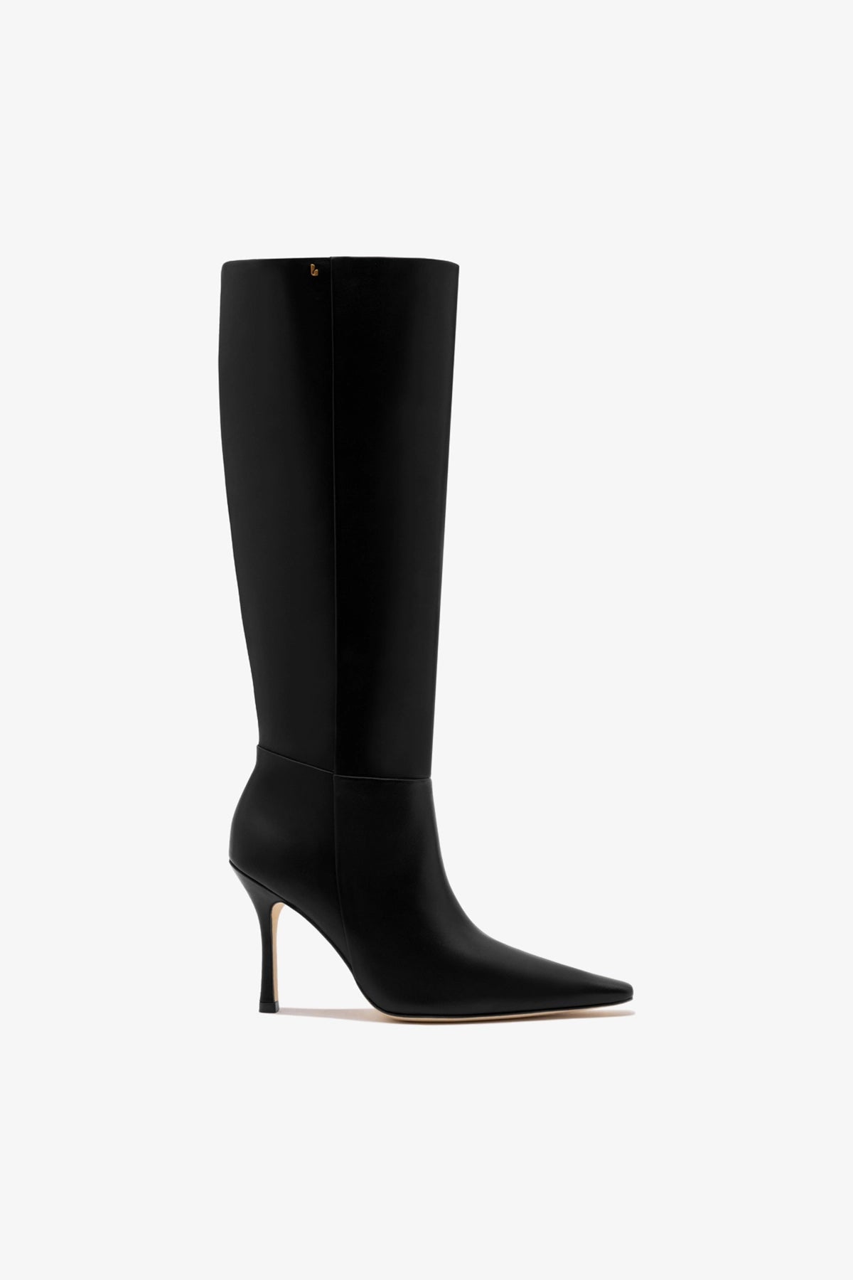 Carine Boot In Black Leather - Larroude