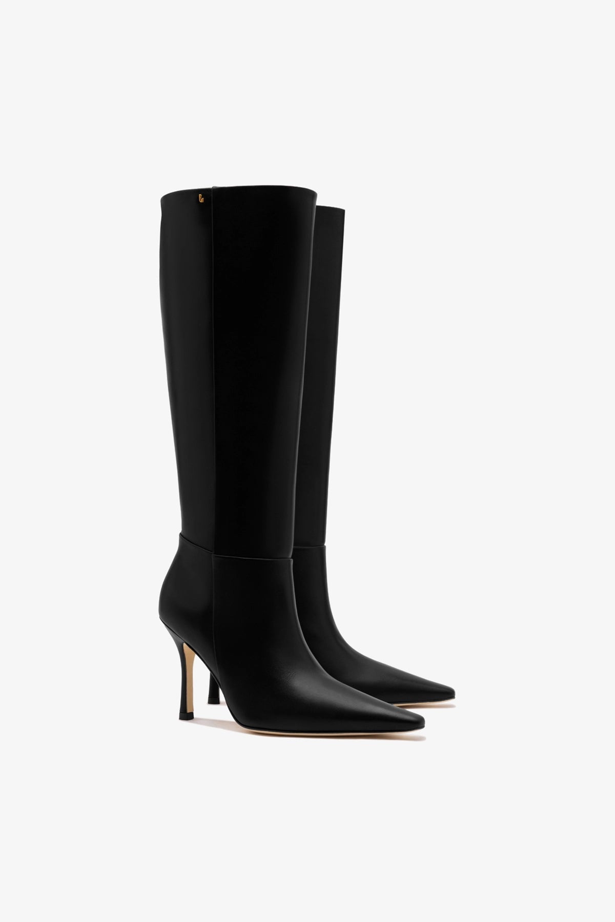 Carine Boot In Black Leather - Larroude
