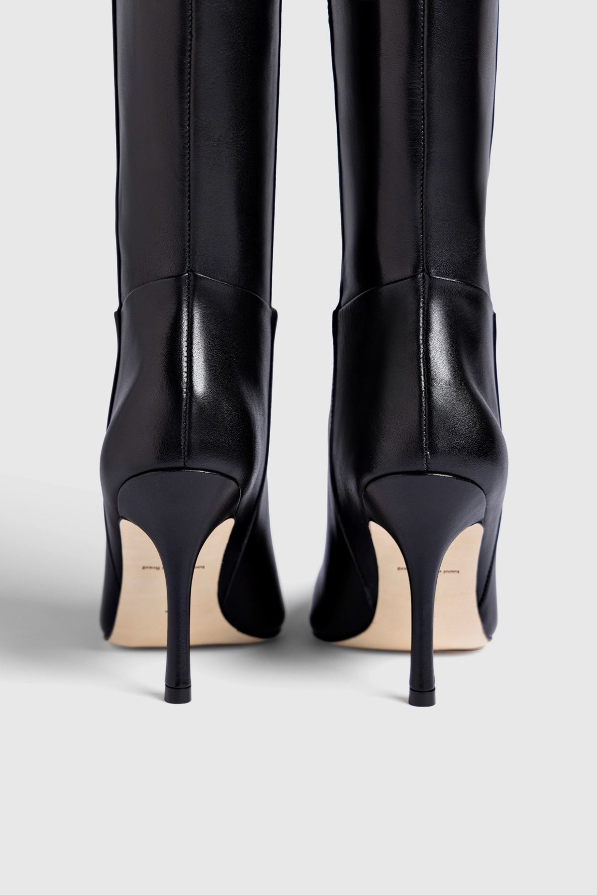 Carine Boot In Black Leather - Larroude