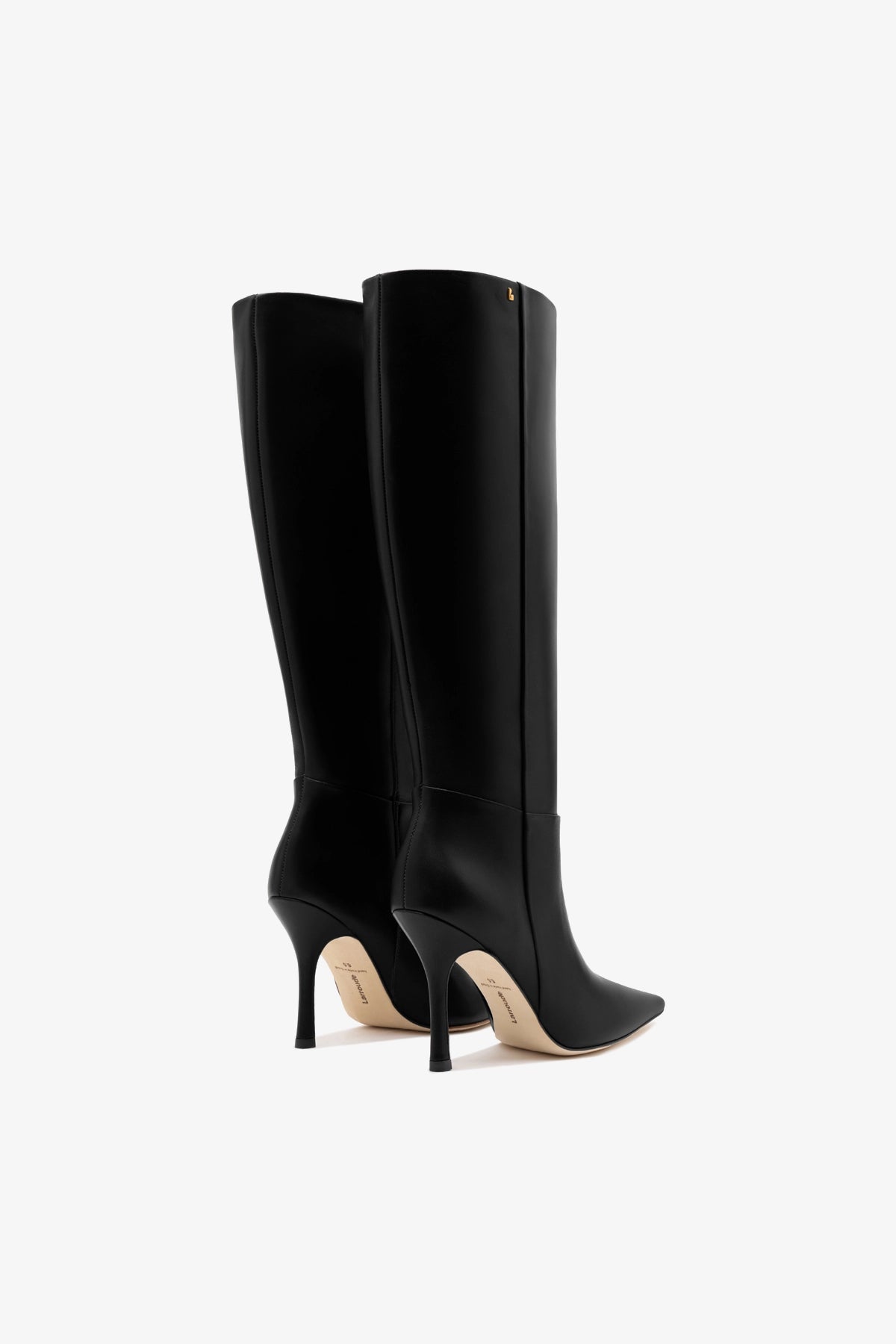 Carine Boot In Black Leather - Larroude