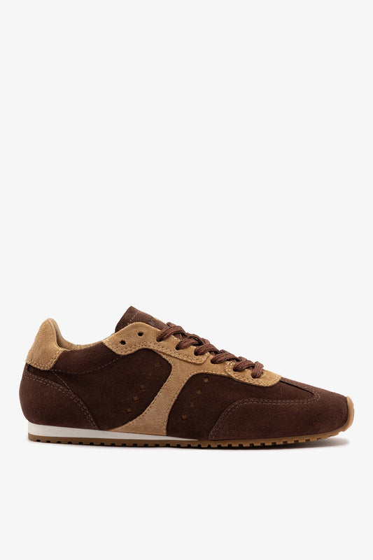 Stella Sneaker Brown Suede - Larroude