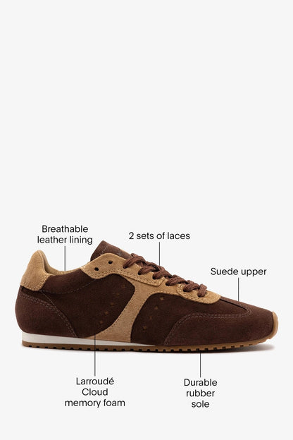 Stella Sneaker Brown Suede - Larroude