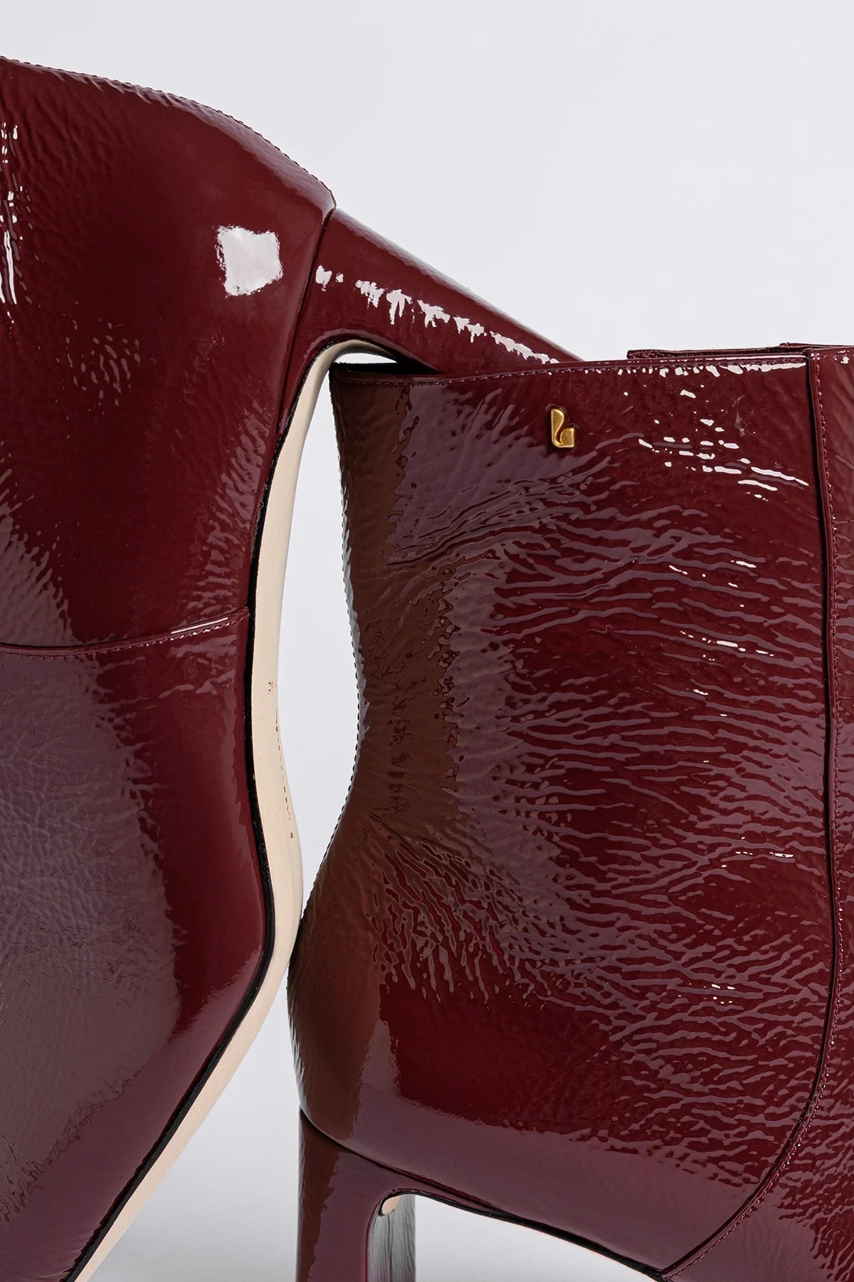 Alexis Boot Burgundy Patent Leather - Larroude