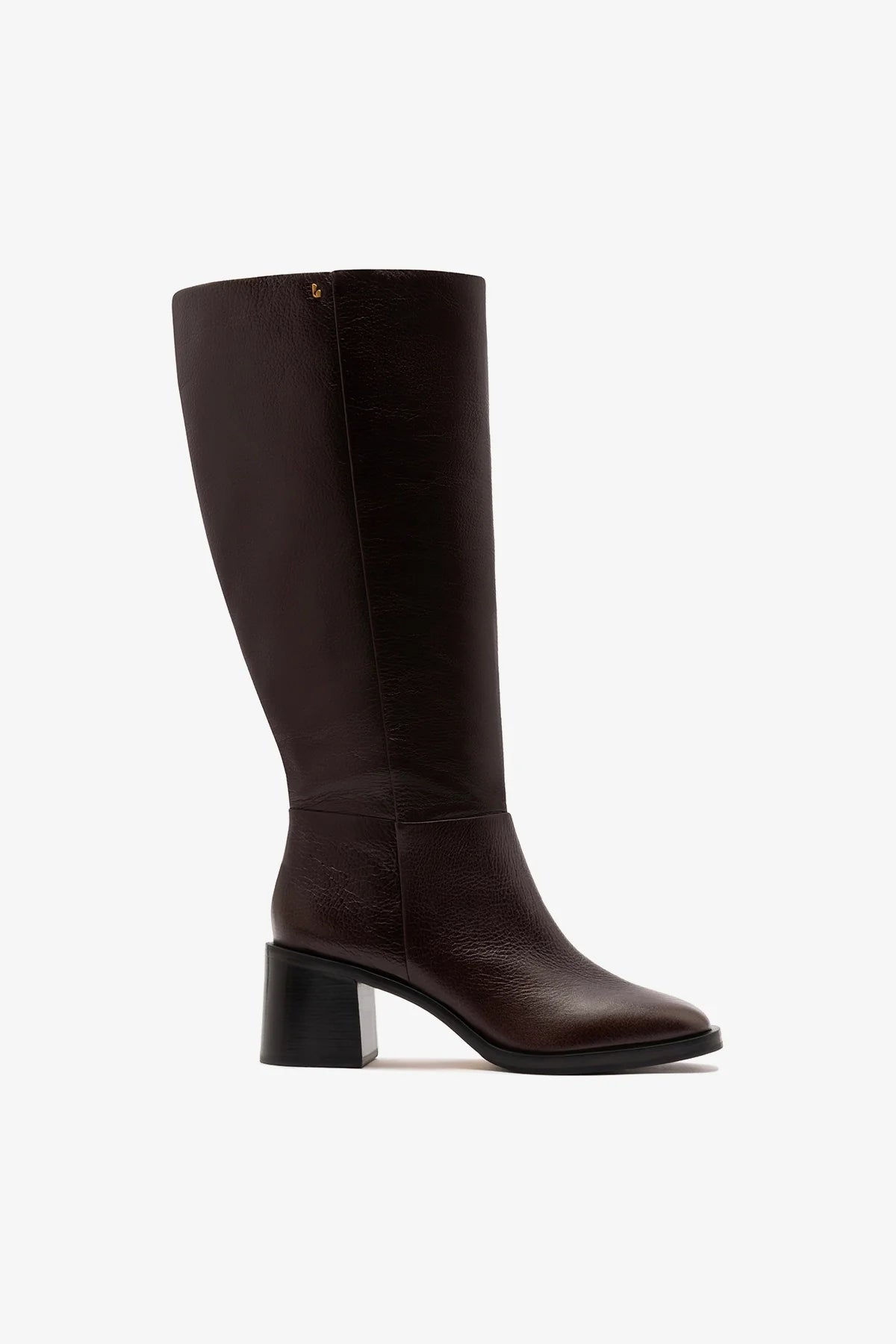 Ricky Wide Boot Brown Leather - Larroude