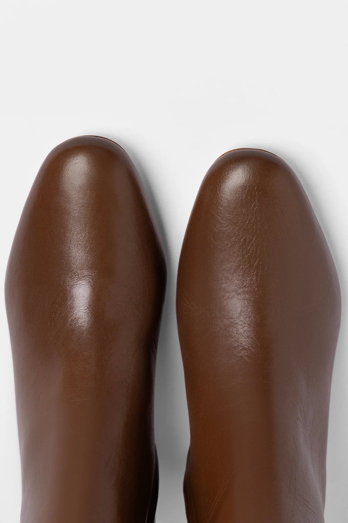 Gloria Boot Burnt Umber Leather - Larroude