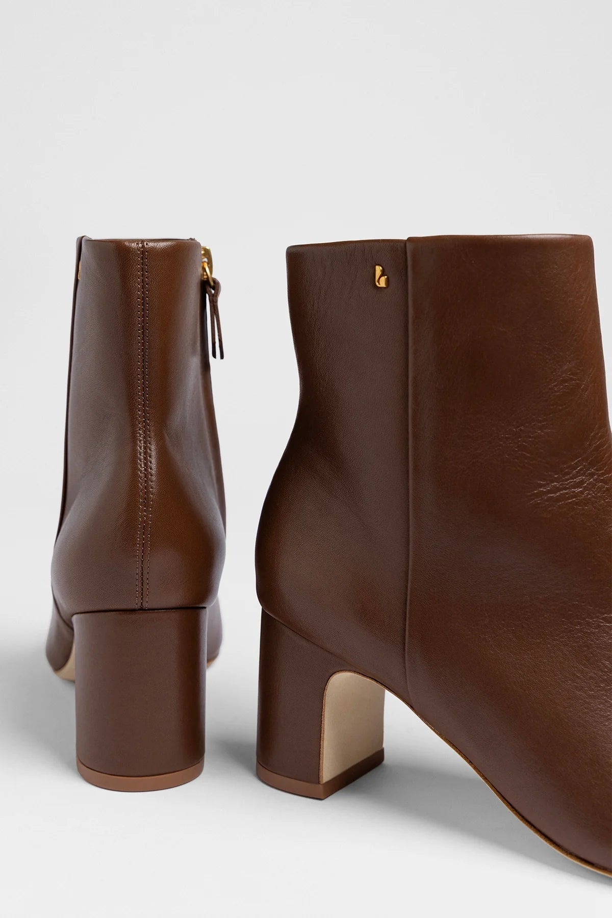 Gloria Boot Burnt Umber Leather - Larroude