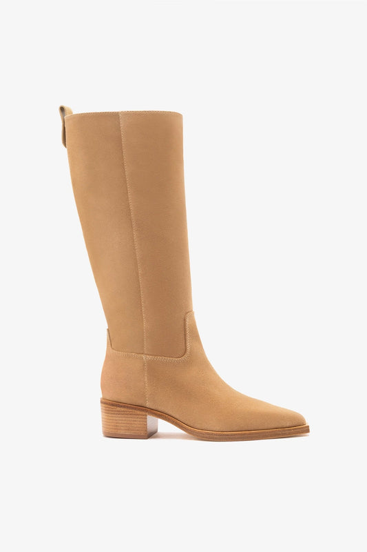 Florencia Boot Peanut Suede - Larroude