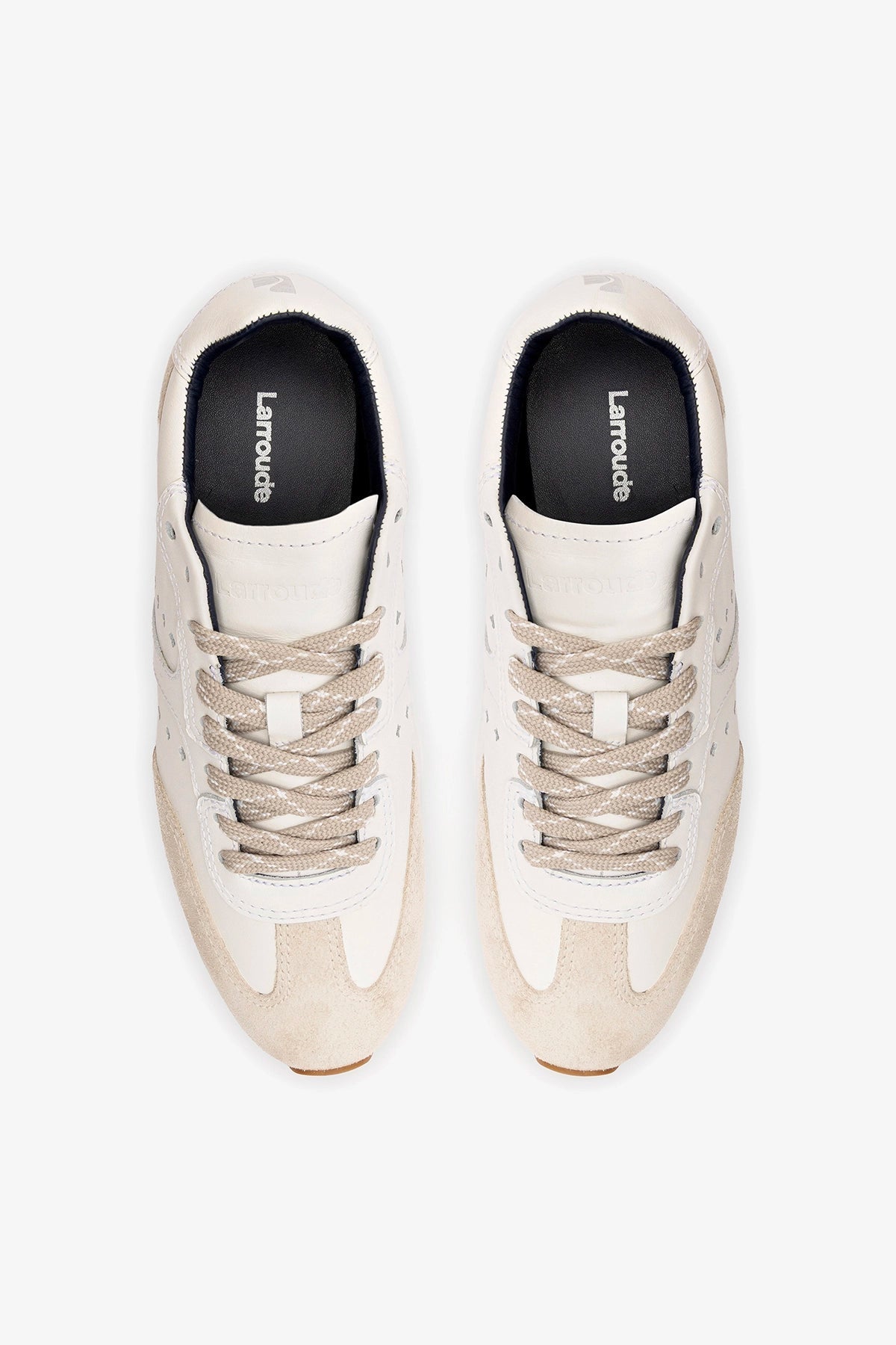 Stella Sneaker In White Leather - Larroude