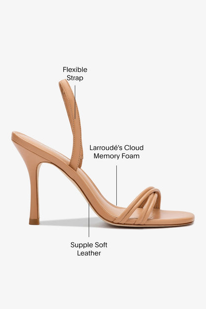 Annie Sandal In Tan Leather - Larroude
