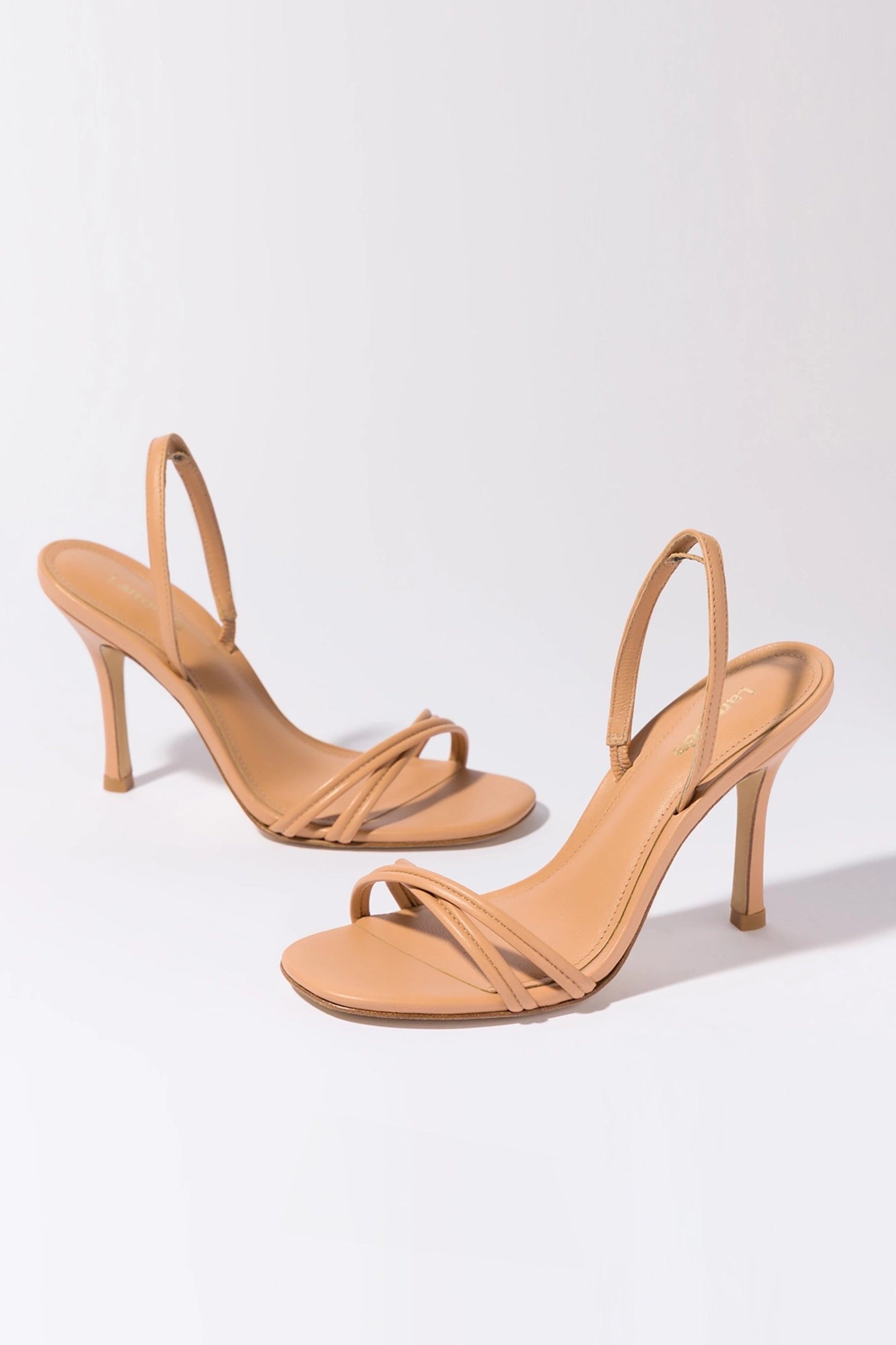 Annie Sandal In Tan Leather - Larroude