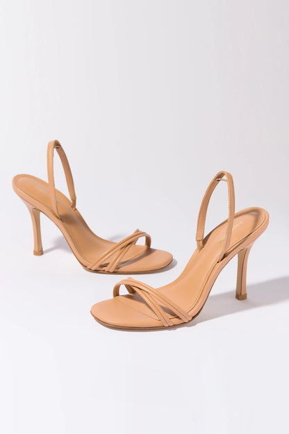 Annie Sandal In Tan Leather - Larroude