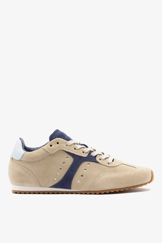 Stella Sneaker Oyster Gray Suede - Larroude