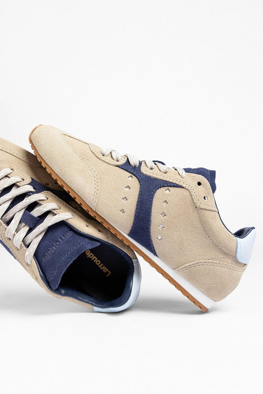 Stella Sneaker Oyster Gray Suede - Larroude