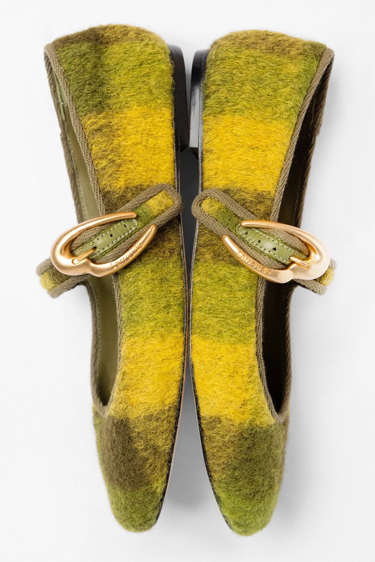 Verona Ballet Flat Cactus Printed Felt - Larroude