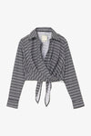 Black and White Striped Cotton