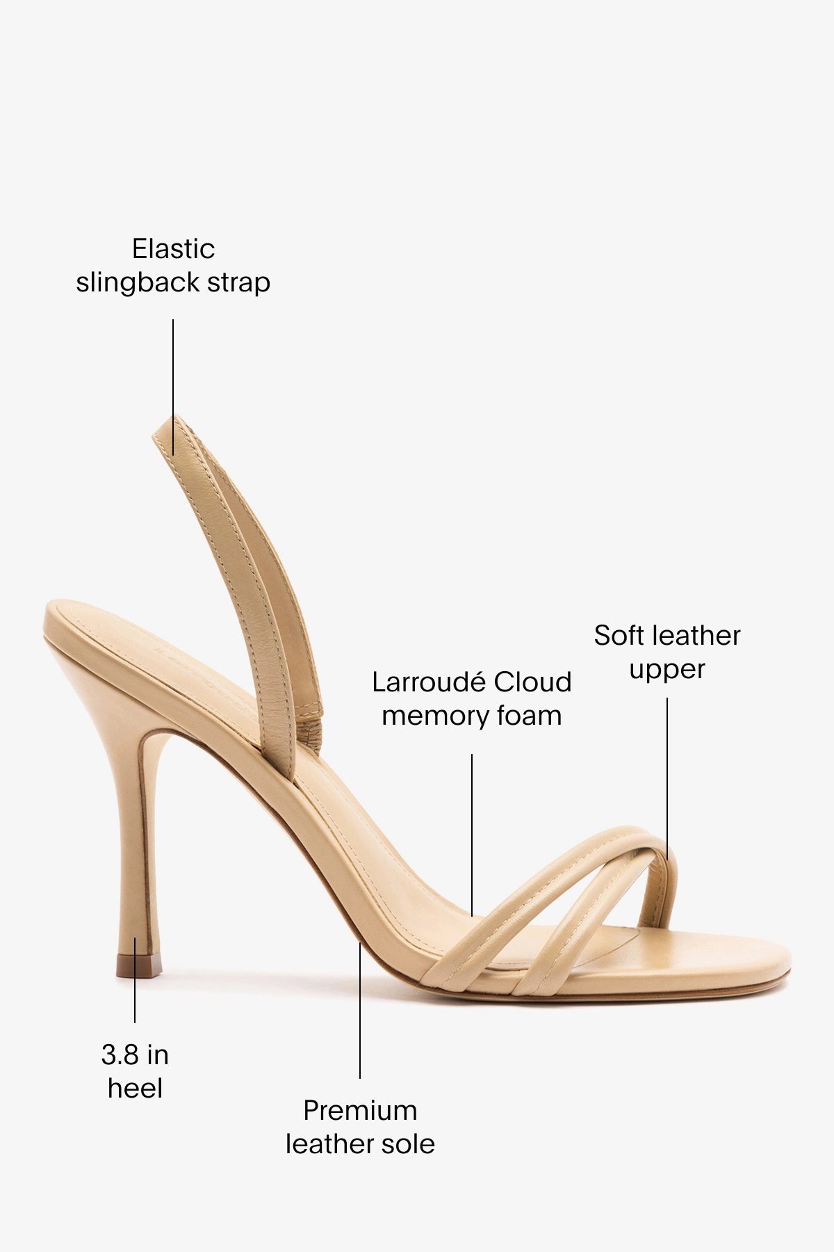 Annie Sandal Sand Leather - Larroude
