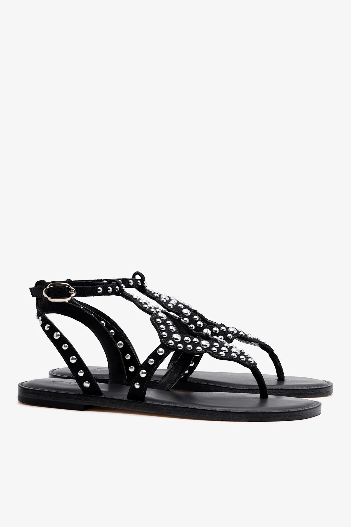 Fiorella Sandal In Black Suede - Larroude