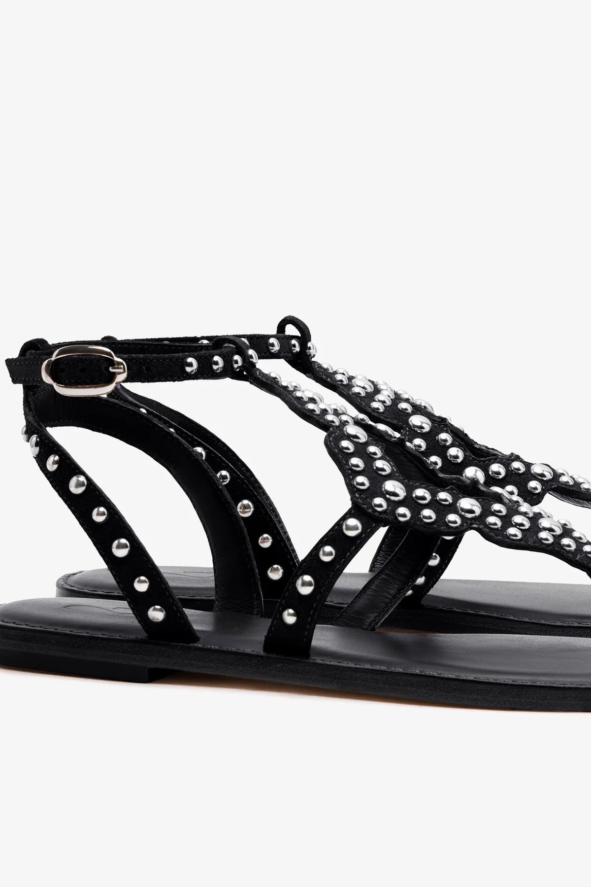 Fiorella Sandal In Black Suede - Larroude