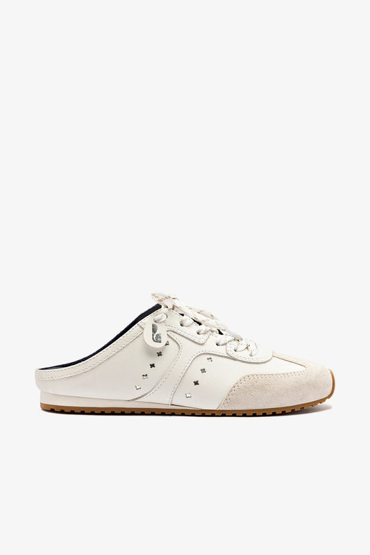Stella Mule In Grey Suede - Larroude