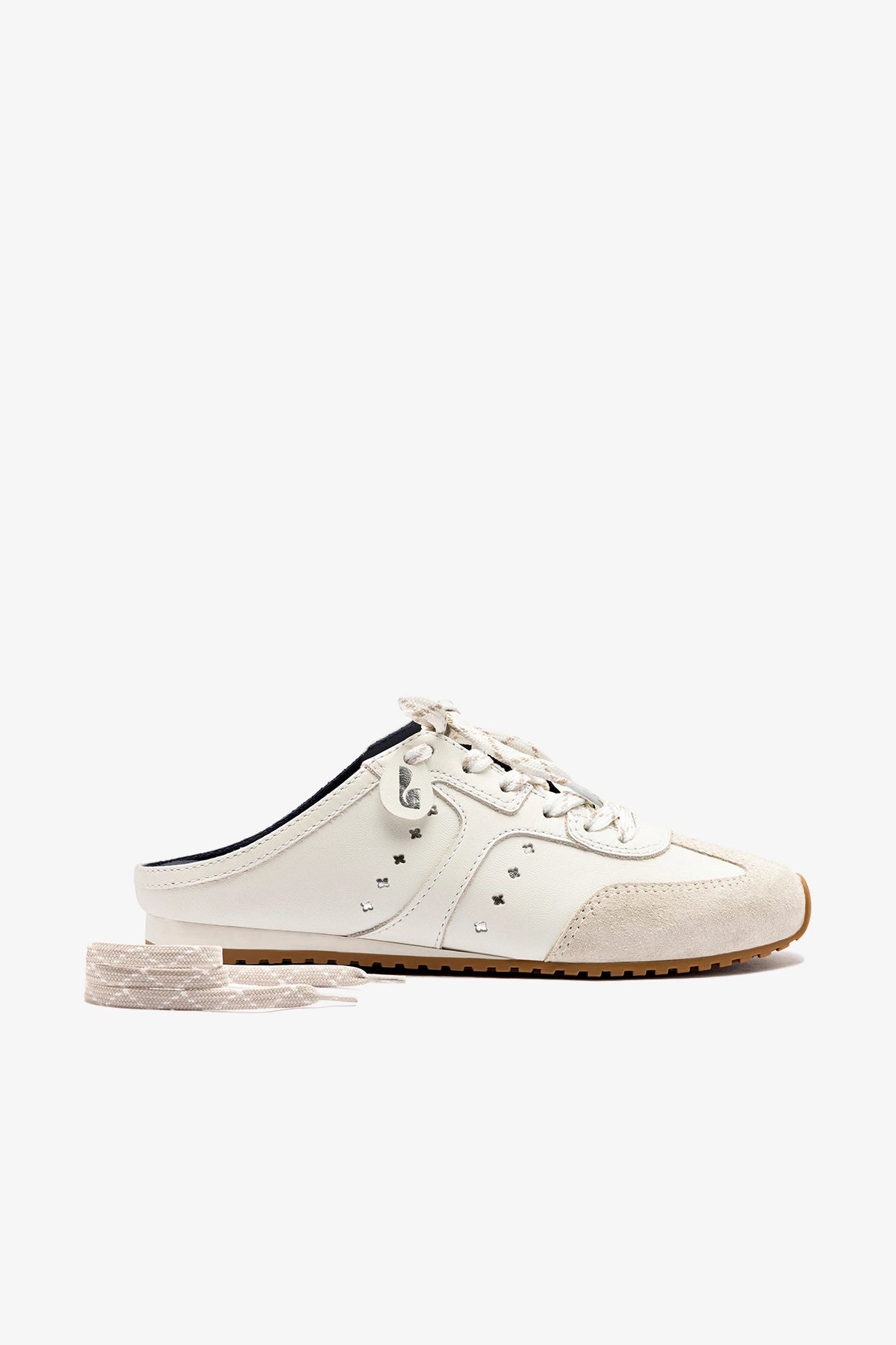 Stella Mule In Grey Suede - Larroude