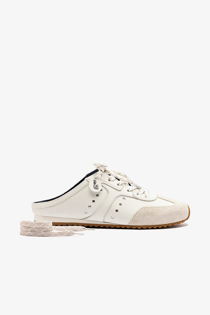 Stella Mule In Grey Suede - Larroude
