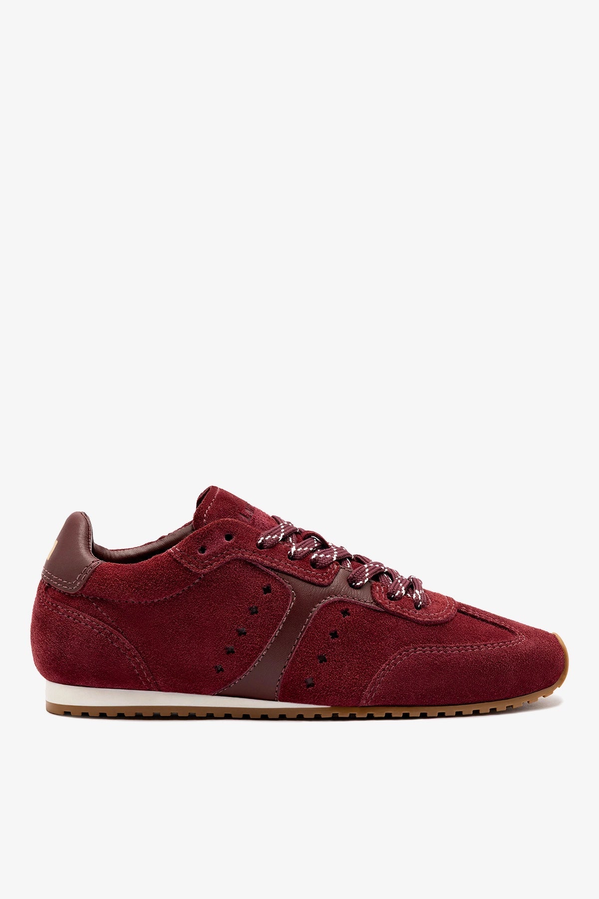Stella Sneaker In Burgundy Suede - Larroude