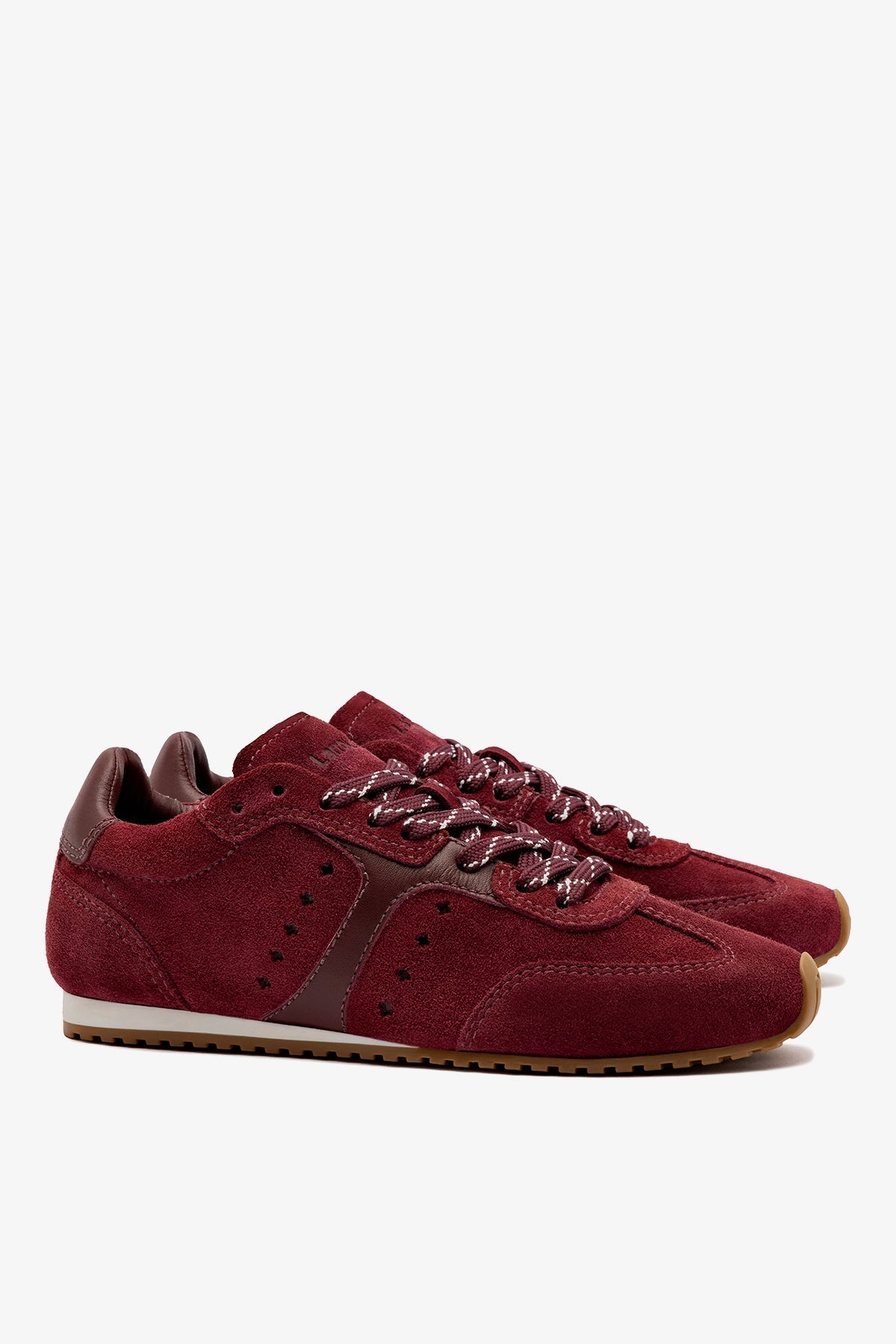 Stella Sneaker In Burgundy Suede - Larroude